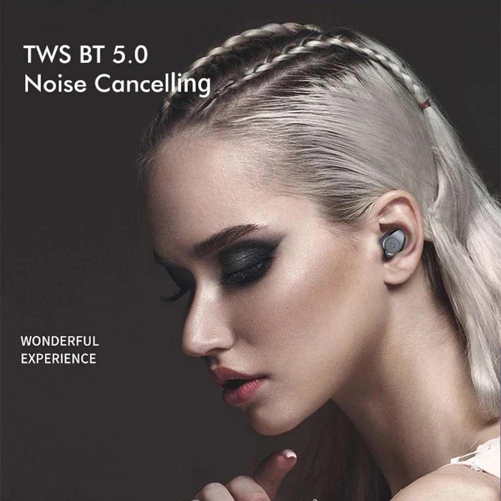 TEAMYO F9 TWS Mini Bluetooth 5,0 беспроводные наушники-вкладыши Наушники-вкладыши Спортивная гарнитура для телефона с 1300 мАч зарядным чехлом