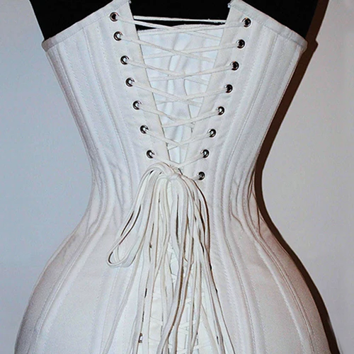 Женский сексуальный готический корсет на шнуровке со стальными костями с двойными косточками, длинное Корректирующее белье