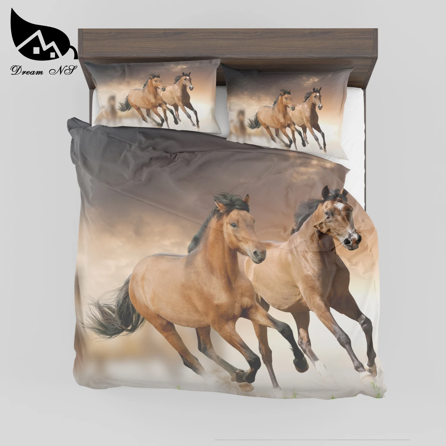 Dream NS Steed 3D effect prints King Queen Double Comfor Quilt Duvet Polyester cotton home textile products Bedclothes SMY017