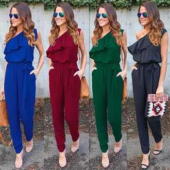 

new summer women's clothing thin sleeveless women Jumpsuits Playsuits women's Bodysuits european clothing siamese 5161