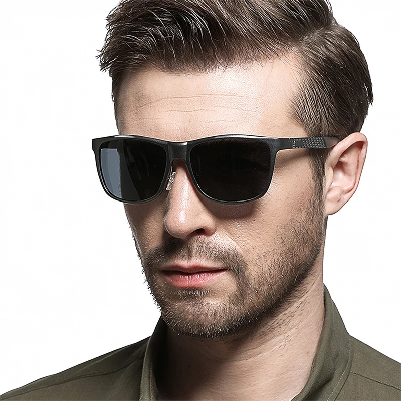 KEITHION Polarized Sunglasses Men Aluminium Magnesium Square Frame Eyewear Ourtdoor Driving Mirrored Anti Glare Sun Glasses