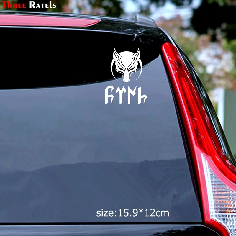 Three Ratels TZ 1450#15.9*12см волк тюркский наклейки на авто машину автонаклейка