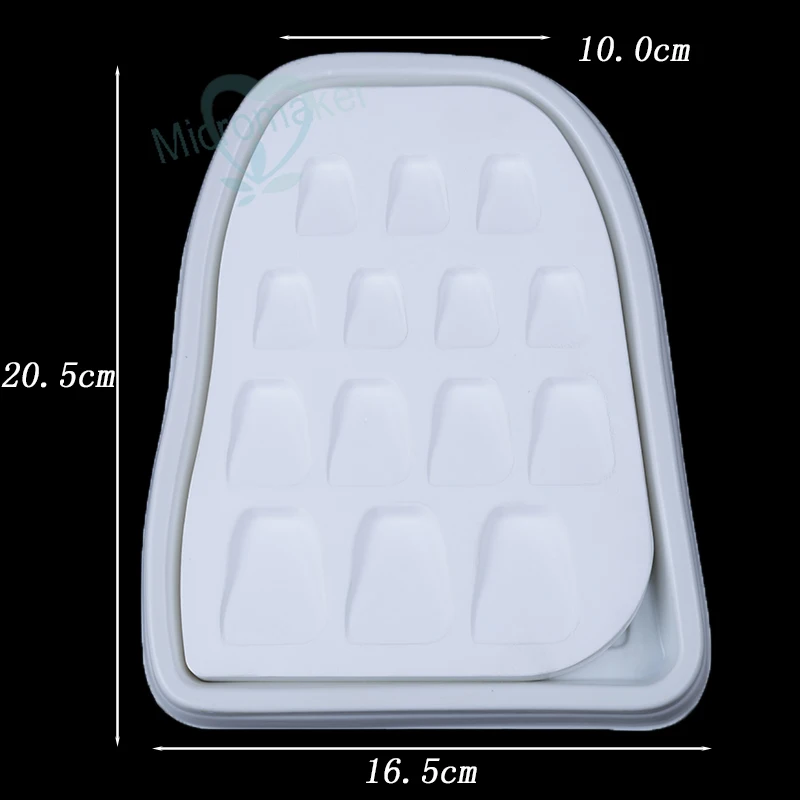 1 шт. зубные лаборатория форма зуба 14 слот микропористые фарфоровые пластины полива пластины пятно смешивание порошка Инструмент