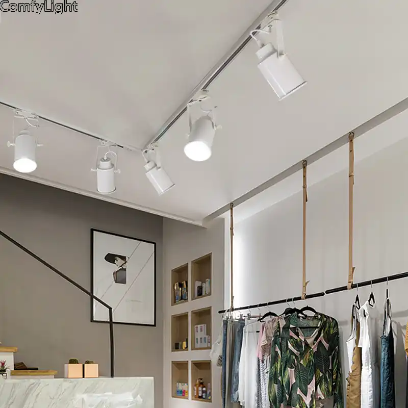 Led Spotlight Cob Track Rail Light Ac85 265v Adjule Track Rail Light Ac85 265v Spotlight