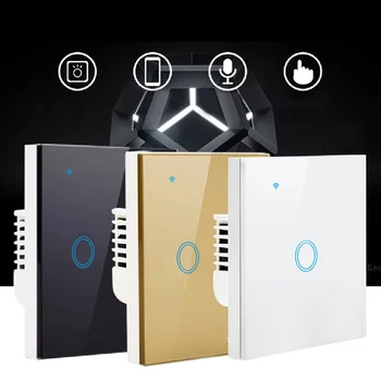 

3 Colors WIFI Touch Switch Speech Intelligent Voice Control Mobile App Wall Remote Control Switch