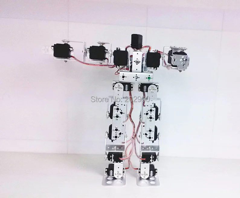 1 Набор 17DOF Biped робот Обучающий робот набор 17 градусов свободы гуманоид/гуманоиды ходьба/ноги сервопривод кронштейн комплект