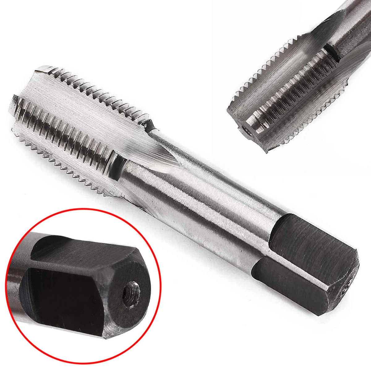 Mayitr 3/8"-18 NPT High Speed Steel HSS Thread Tapers High Hardness Cutting Screw Taper Pipe Tap for Blind Holes 70mm*16mm