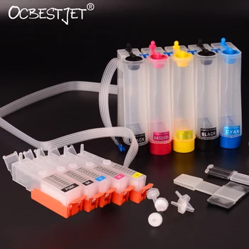 

5Colors/Set For Canon PGI-250 CLI-251 Continuous Ink Supply System CISS Tank With Chip For Canon PIXMA MG5420 IP7220 MX722 MX922