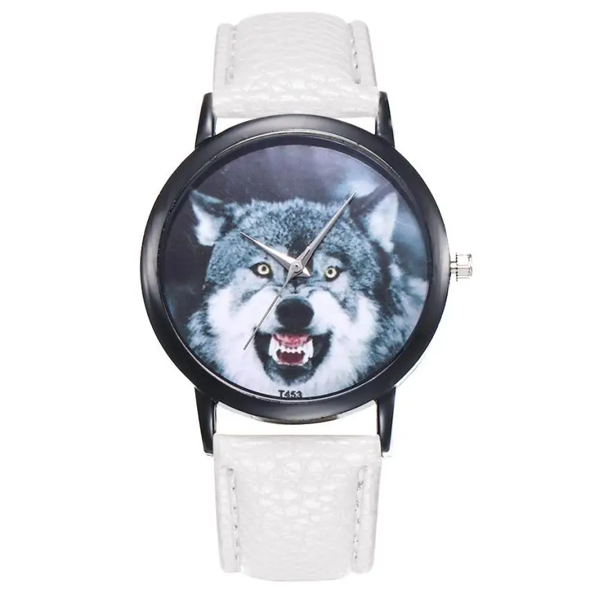 Wolf Unisex Beautiful Ladies WristWatch Fashion Simple Temperament Business Stainless Steel Souvenir gift hand clock#D