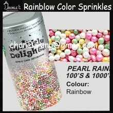 Perle Bunte Regenbogen Kuchen Dekoration, Streusel, Streusel Jimmies, Geburtstag Hochzeit Bäckerei Dekoration, Natürliche Farbe Blume