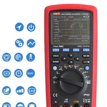 UNI-T UT181A True RMS Datalogging Цифровые мультиметры DMM измеритель температуры емкости с перезаряжаемой литиевой батареей EU Plug