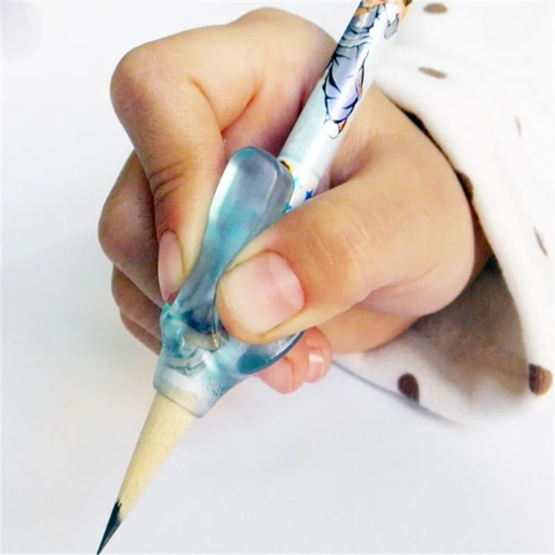 

2019 1Pc Pen Grip Silicone Pencil Handles Two Finger Writing Posture Correction Children Kids Writing Stationery Set Pen Holder