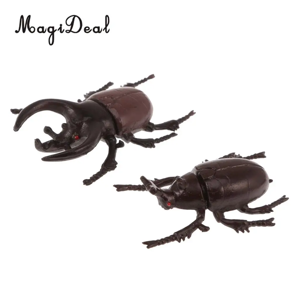 MagiDeal Lot 10 Plastic Vivid Beetles Insect Model Zoo Animal for Kids Party Favor Bag Filler Magic Prop Party Decoration Toy