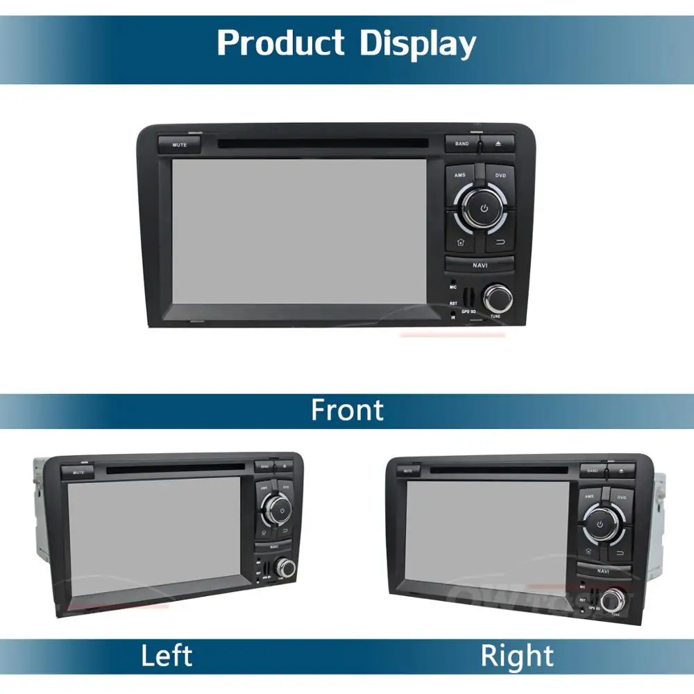 Sale 7" IPS 8 Core 4G+64G Android 9.0 Car DVD Radio Multimedia GPS Navi For Audi A3 S3 RS3 2003-2013 DSP CarPlay Parrot BT Stereo 4
