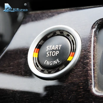 

Airspeed for BMW E90 E92 E93 Carbon Fiber Car Engine Start Stop Ring Trim M Sport Car Ignition Key Ring 3 Series Car Accessories