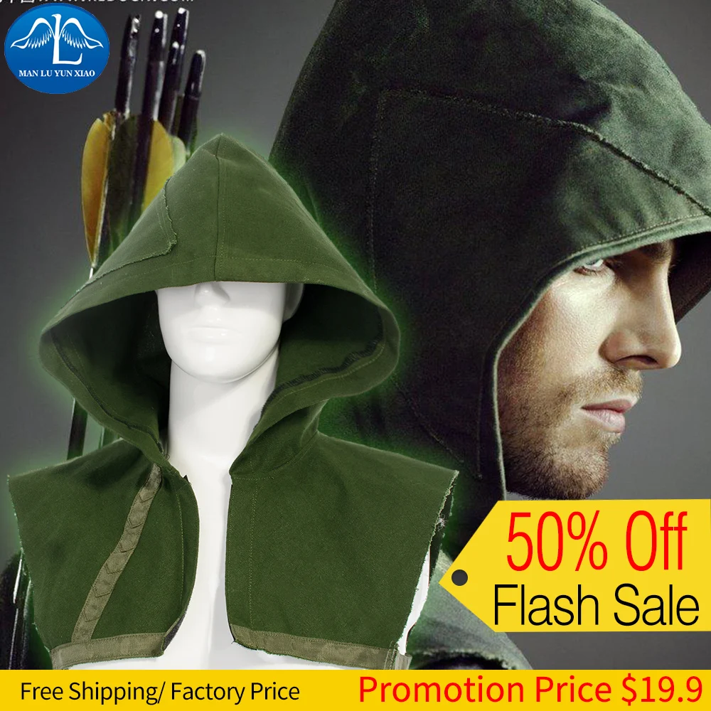 New Chic Men s Hot Superhero Oliver Queen Green Arrow Hoodies Carnival Cosplay Costume For Men