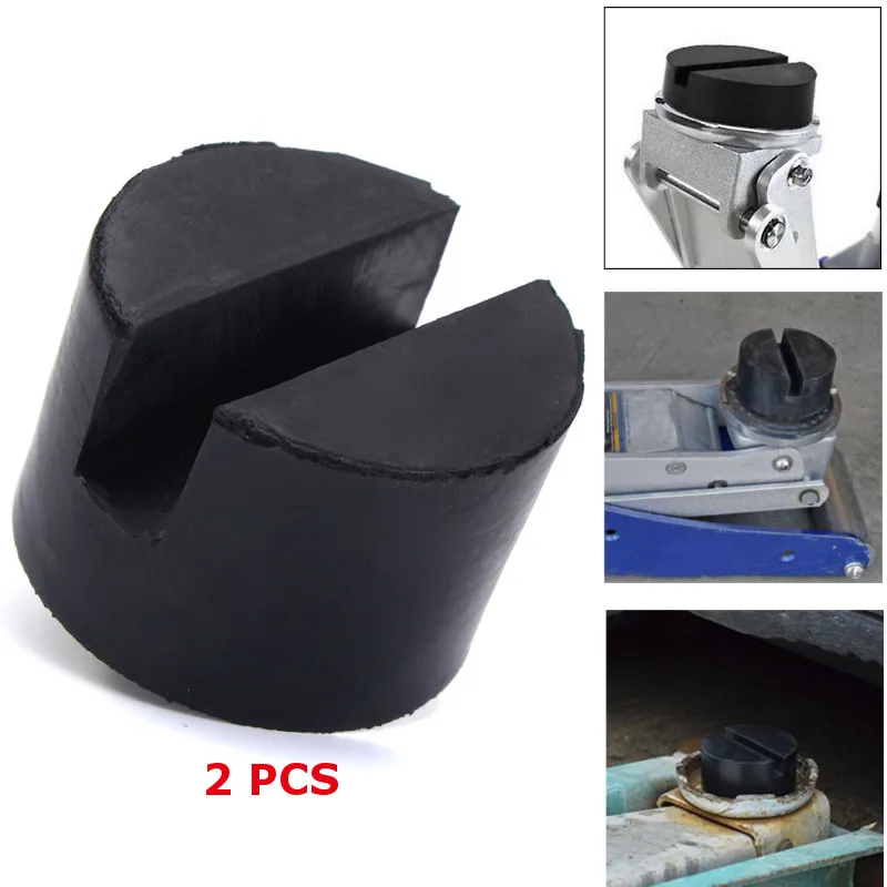 Buy 2x Car Jack Disk Rubber Pad Adapter Black