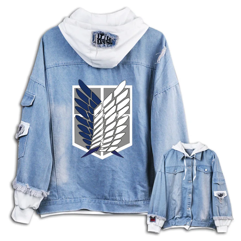 Titan Stylish Hooded Denim Jacket 