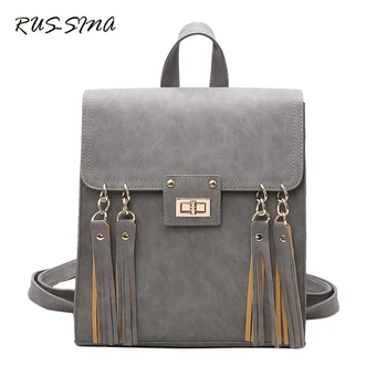 

New Fashion Women PU Leather Solid Backpack School Student bag Preppy Teenage Girl Boy Casual Packsack YNS-TG-188
