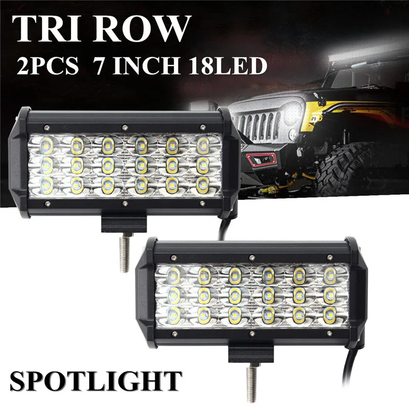 

7 Inch 90W Combo Led Light Bars Spot Flood Beam for Work Driving Offroad Boat Car Tractor Truck 4x4 SUV ATV 12V 24V