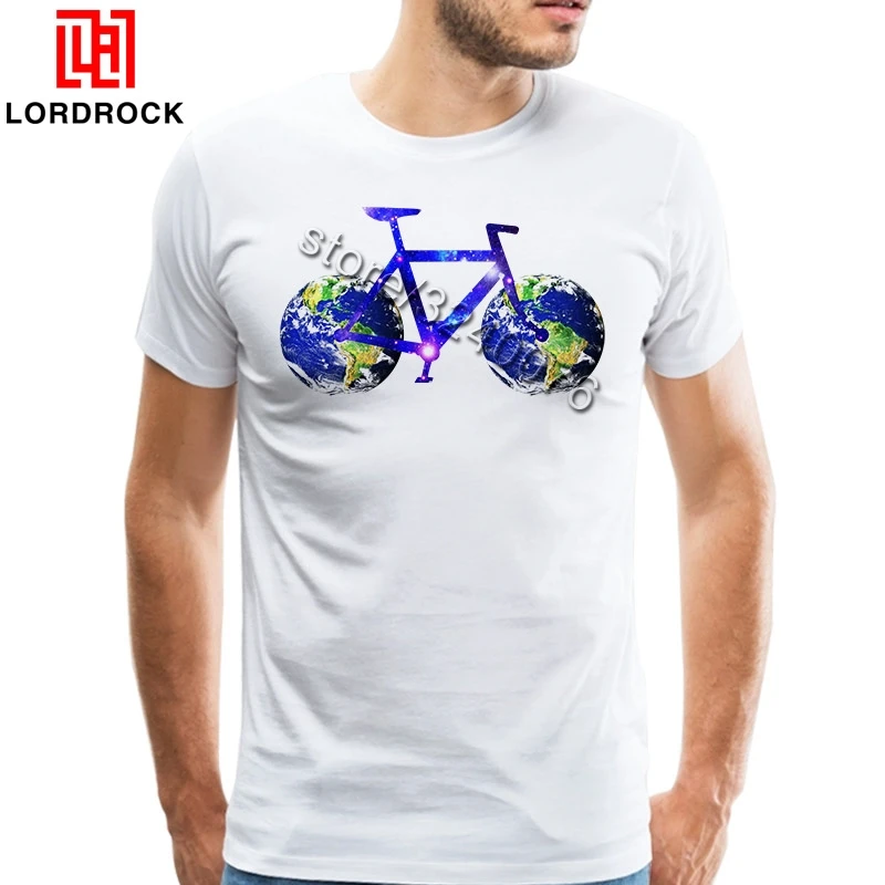 

Male Unique Design Biking T Shirt Short Sleeve Men Bicycle T-Shirt Earth Graphic Print MTB Tee shirt Club Casual Tops Clothing