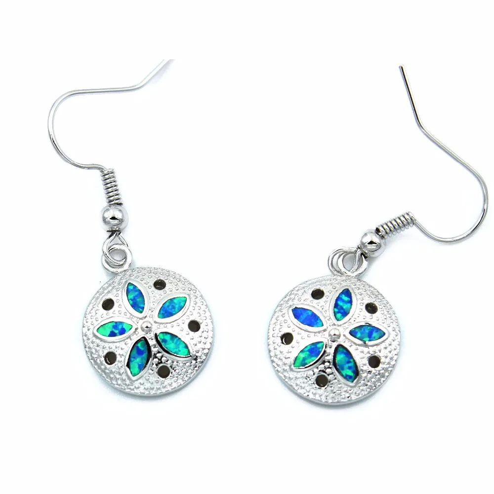 

New Sand Dollar Fire Opal Earring for Women