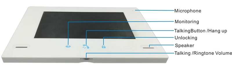 indoor monitor introduce 7 Inch Color LCD Video Door Phone Intercom System Door Release Unlock Color Doorbell Camera 600TVL Night Vision