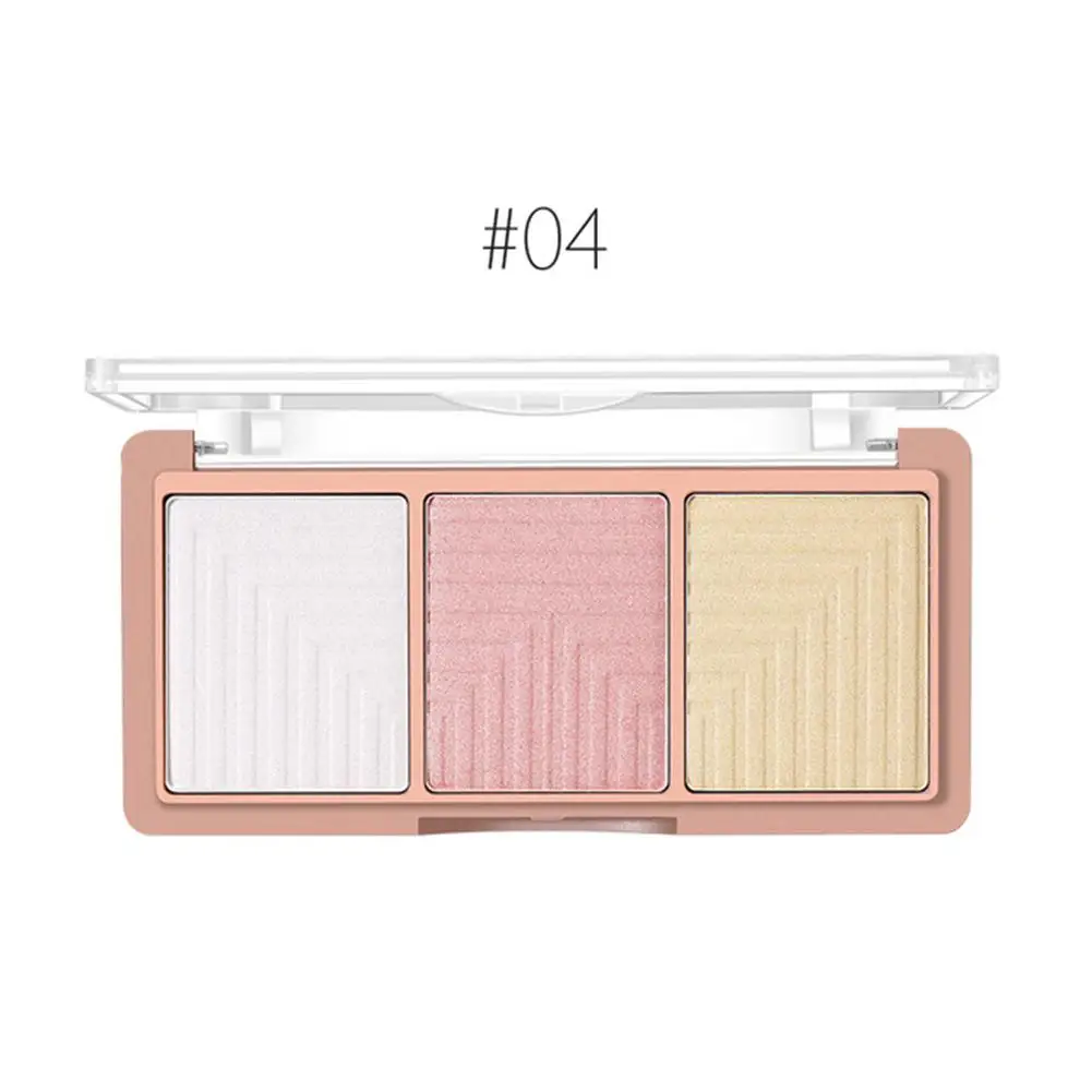 DSstyles 3 цвета highlighter палитра пудры осветлитель для лица основа под макияж Палетка подсветка Контур Макияж Косметика - Цвет: 4