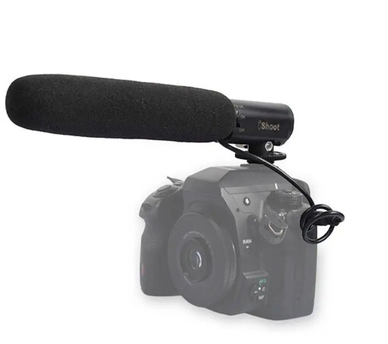 DC/DV MIC Microfone para Nikon D5/D4/D3X/D3S/D3, D800E/D800/D700/D600