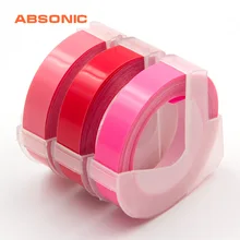 Absonic 9 мм 3 шт. набор совместимый с DYMO 3D пластик тиснение Xpress этикетка для DYMO 1610 тиснение ленты производитель картриджей MOTEX