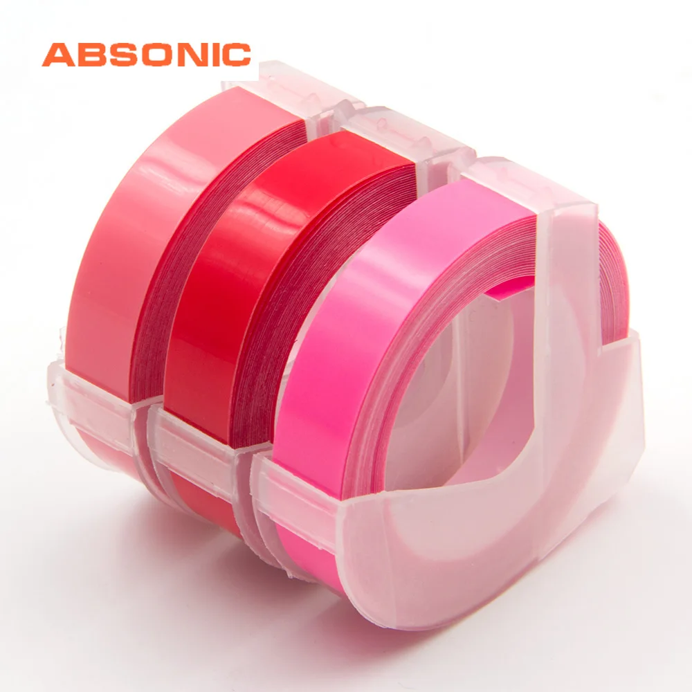 Absoonic 9 мм 3 шт набор совместимый с DYMO 3D пластиковым тиснением Xpress этикетка для 1610