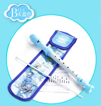 

Plastic Musical Instrument Recorder Soprano Long Flute 8 Holes Two Color Great For Beginners Student Plastic Recorder