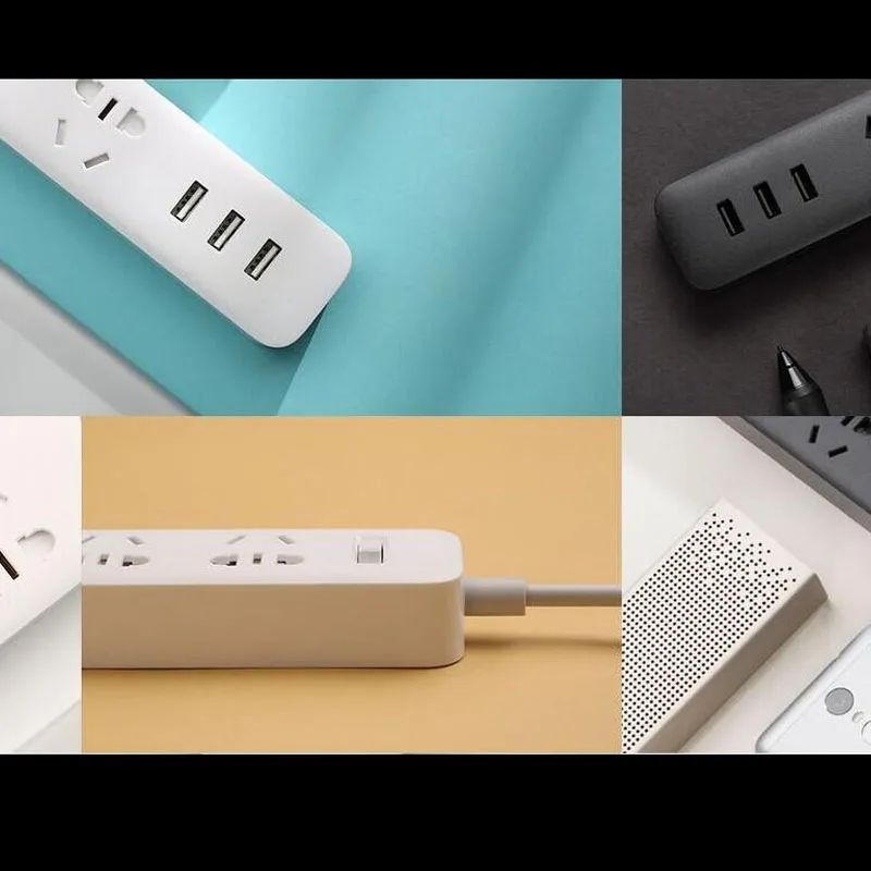 100% оригинал XiaoMi Быстрая зарядка 2.1A USB 3 порт стандарт ЕС AU розетка умная