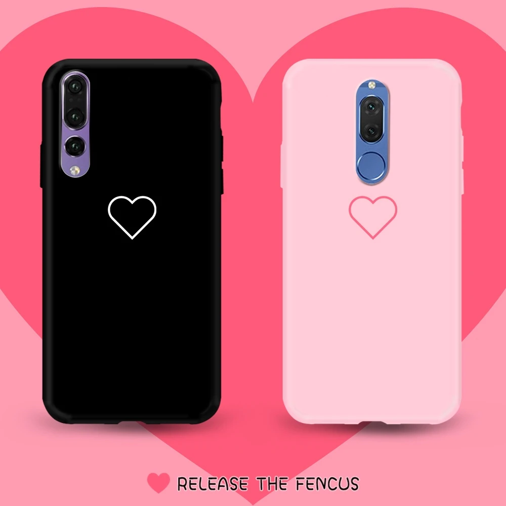 

FENCUS for Huawei Mate 9 10 Pro Lite nova 2i 3 3i Honor 6X 8 9 Lite GR5 2017 Cover Phone cases Heart Shape Soft Shell