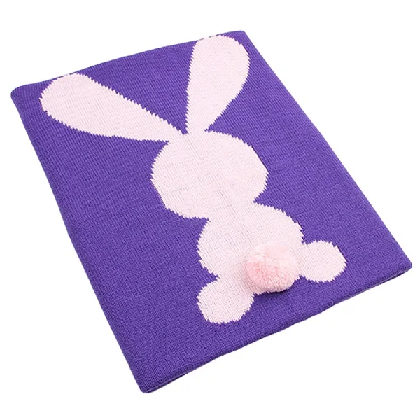 Purple Encontrar детское одеяло с кроликом из мультфильма для маленьких девочек, покрывало для волос s Infan, разноцветный ковер, большой 9" x 75", 3 м-12 м, DC359 - Цвет: Purple