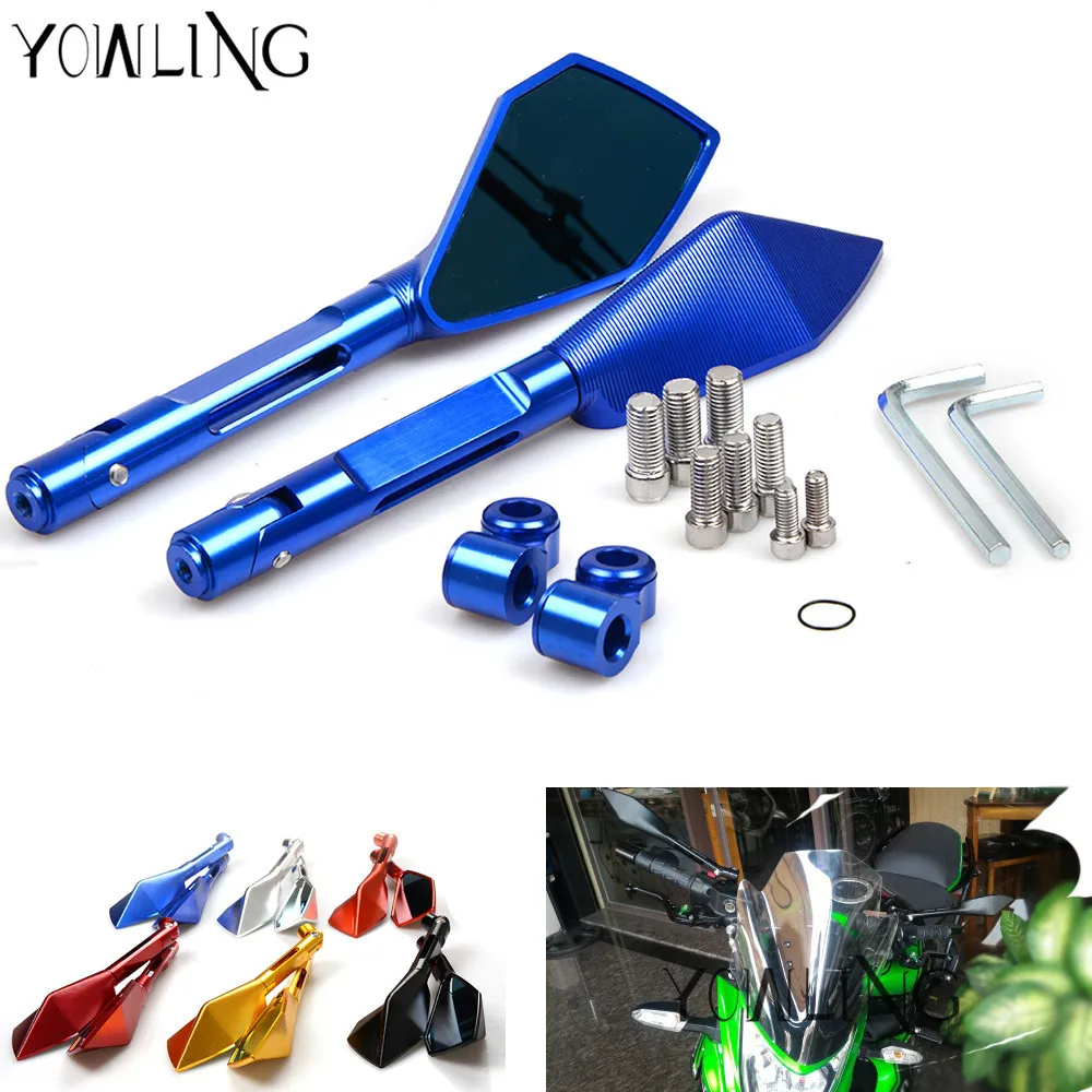 Universal Handle bar Mirror Motorcycle Mirror Handlebar Ends Side Mirrors For Yamaha Honda Suzuki Ducati Kawasaki  BMW