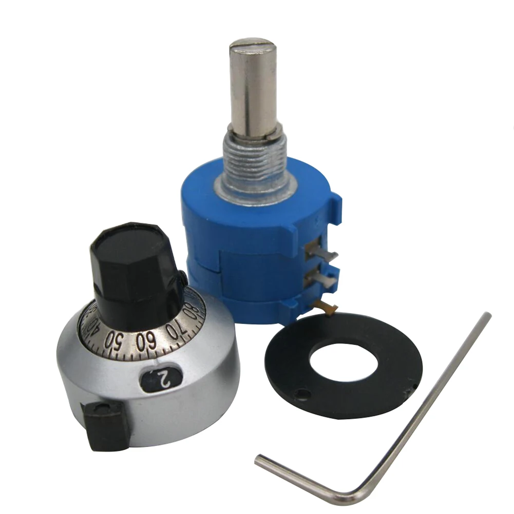 

5Pcs 3590S-2-502L 3590S 5K ohm Precision Multiturn Potentiometer 10 Ring Adjustable Resistor + Turns Counting Dial Rotary Knob