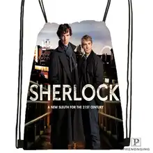 Изготовленный На Заказ Шерлок-Abominable-@ 02-походная сумка на шнурке милый рюкзак для детей(черная спинка) 31x40 см#180611-03-109