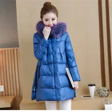 2017 Winter Women’s Cotton Coat Fashion Style New High-end Temperament Lightweight Down Jacket With A Long Warm Cotton Jacket