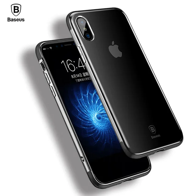 

Case For iphone X Case Baseus Luxury Soft TPU Silicone Phone Cases For iphone X Cover color Luxury Carbon Fiber For iphoneX Case