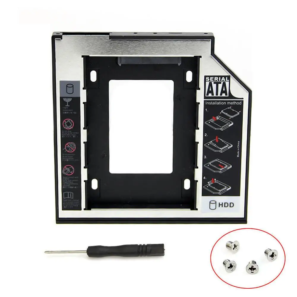Оптический адаптер 9 5 мм Caddy SATA 2nd HDD SSD жесткий диск CD/DVD ROM|Жёсткие диски и боксы для