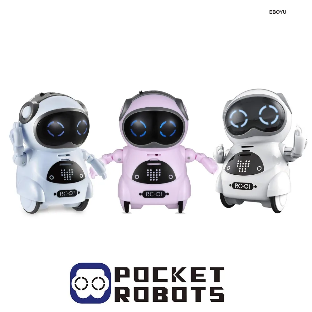 

EBOYU RC-01 Mini Robot Pocket Robot for Kids with Interactive Dialogue Conversation/ Voice Recognition/Chat Record/Singing