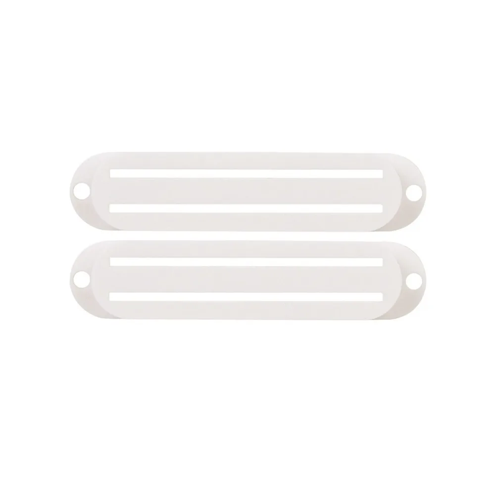 

NEW 2pcs Plastic White Dual Rail Electric Guitar Pickup Covers Two-line Pickup Covers