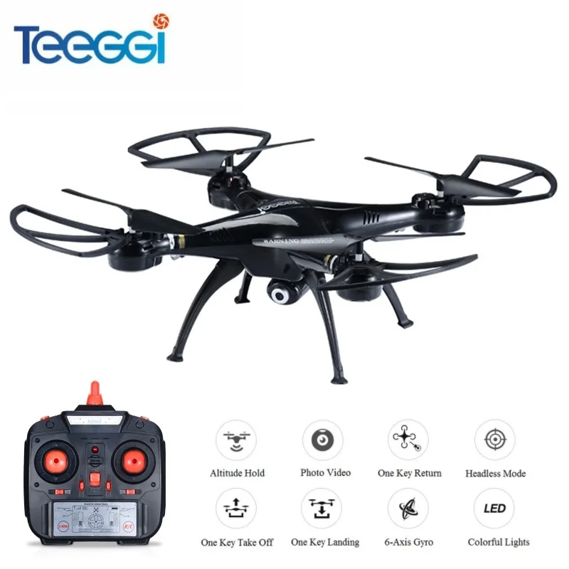 Cheapest Teeggi M5A RC Drone With 5MP 1080P HD Camera 6Axis Remote