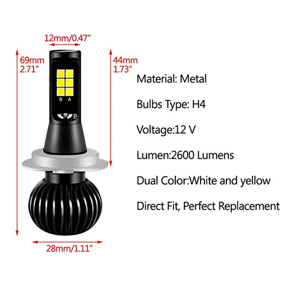 2 шт. H1 led H3 H7 H11 H4 9006 HB3 HB4 H27 880 881 Противотуманные фары дневные фары DRL лампа двойной Цвет белый цвет желтый, синий; размеры 34–43/голубого ледяного цвета 12V