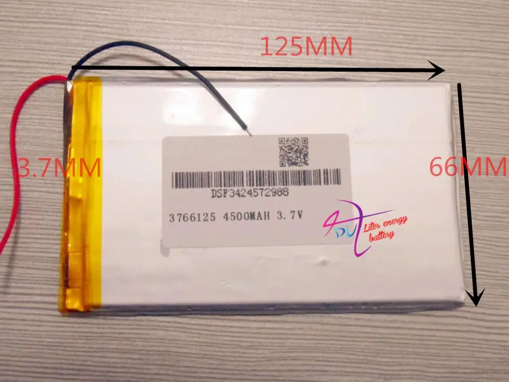 

best battery brand 1PCS free shipping 3766125 polymer lithium battery diy mobile power for apple ipad3 3.7v 4500mah battery for