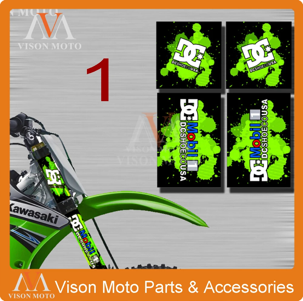 

UNIVERSAL 3M UPSIDE DOWN FORKS DECALS SHOCK STICKERS SETS For KAWASAKI KX KLX 65 85 125 250 450 KX125 KX250 KX450F DIRT BIKE