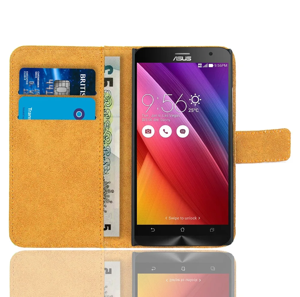 Винтажный чехол для ASUS Zenfone 2 Кошелек с узором кожаная сумка Coque/чехол (ZE550ML/ZE551ML) 5