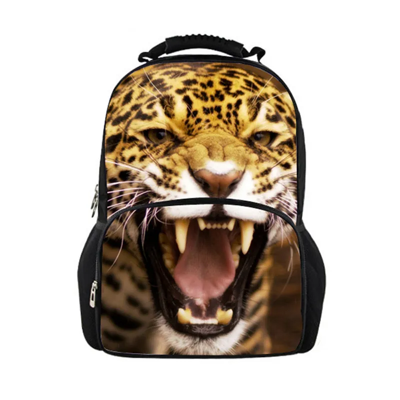 FORUDESIGNS/Большой Школьный Рюкзак Для студенческих мальчиков 3D Тигр лошадь Печать мужские школьные сумки Повседневная сумка для книг Mochila Infantil - Цвет: 6634A