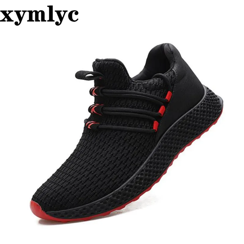 

2019 explosion models spring autumn men's shoes Korean Lace-Up breathable mesh deodorant sneakers outdoor light walking shoes
